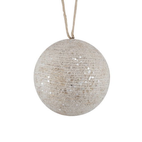 Decoration - Ball, Iced Jute