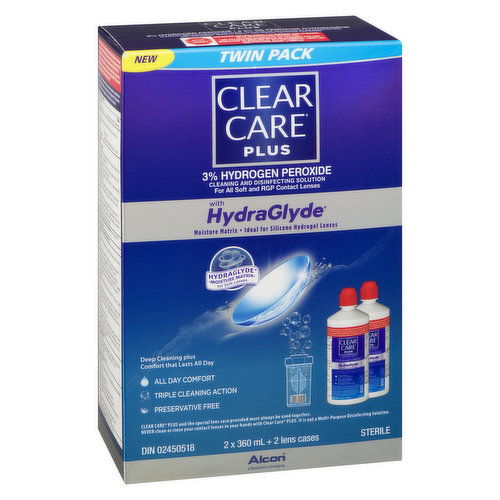 Clear Care - Contact Cleaning Solution - Plus Hydraglyde