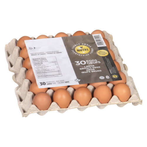 Countryside - Large Brown Eggs Tray Pk