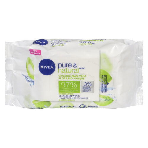 Nivea - Pure & Natural Aloe Vera Wipes