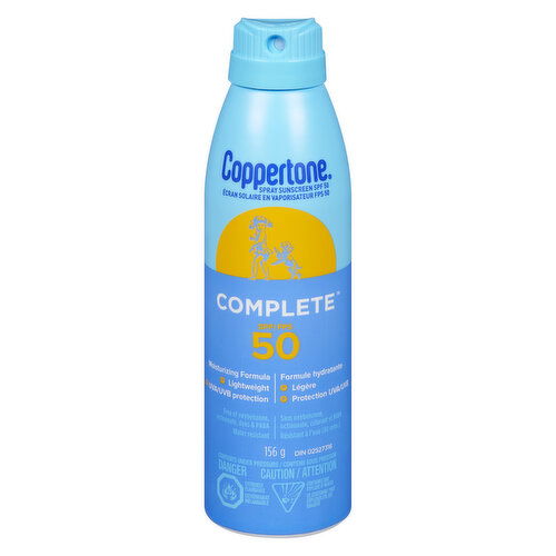 Coppertone - Complete Sunscreen Spray SPF50