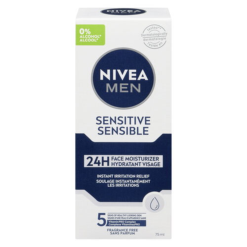 NIVEA - Men Sensitive Sensible Face Moisturizer 24H