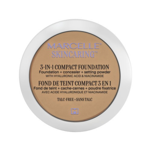 MARCELLE - Skincaring Compact Foundation, Buff Beige