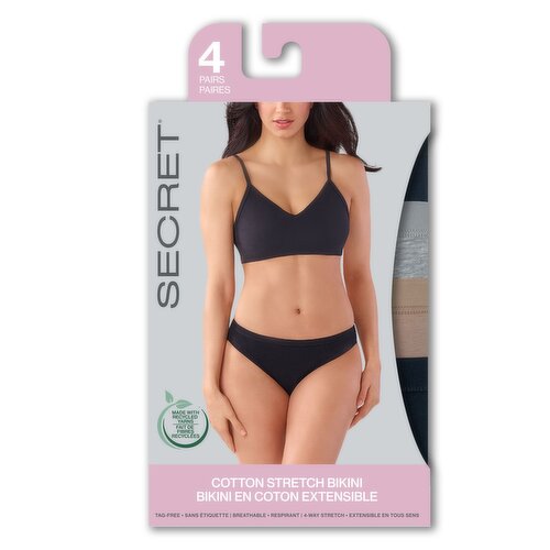 Secret - Bikini Underwear, 4 Pair, XL