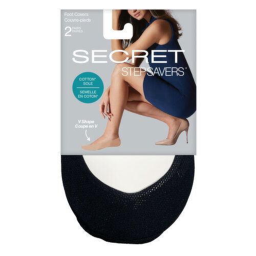 Secret - StepSavers Low V Shape Foot Covers 2 pair Black