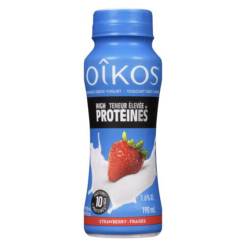 Oikos - Drinkable Greek Yogurt High Protein Strawberry