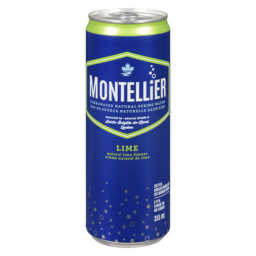 Montellier - Carbonated Natural Spring Water - Lime