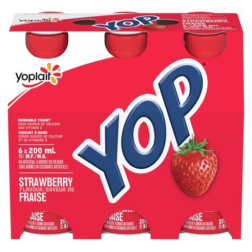 Yoplait - Yop Drinkable Yogurt,  Strawberry Flavour