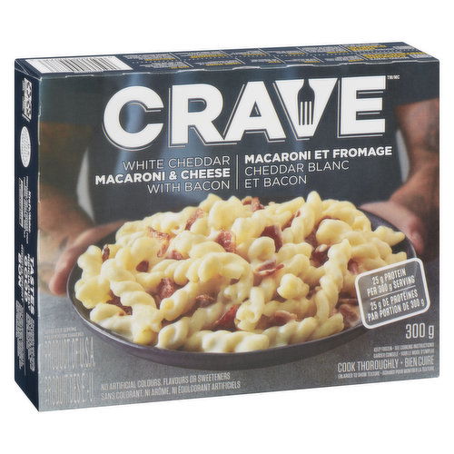 CRAVE - White Cheddar Mac & Cheese with Bacon