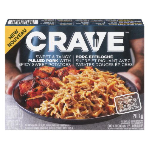 CRAVE - Sweet & Tangy Pulled Pork with Spicy Potatoes.