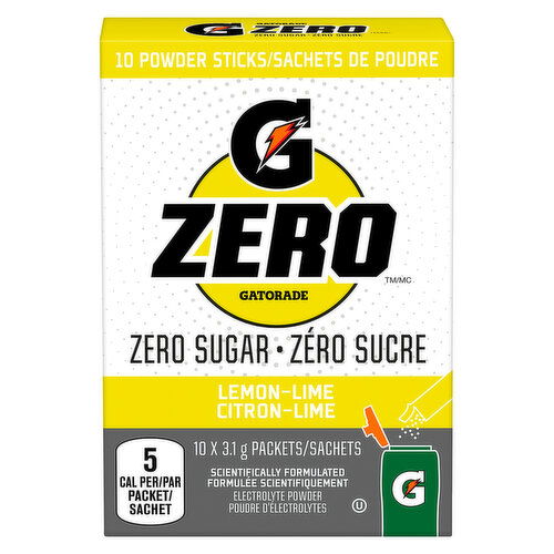 Gatorade - Zero Lemon Lime Powder