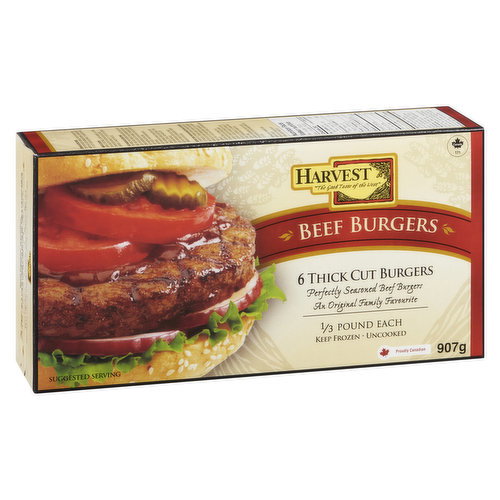 Harvest - Thick Cut Beef Burgers