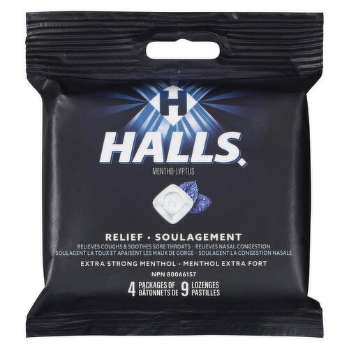 Halls - Cough Lozenges - Extra Strong Menthol