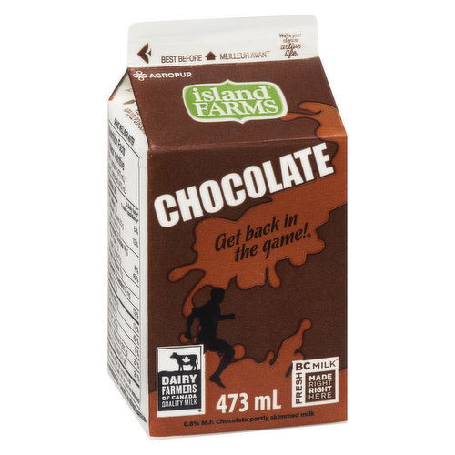 Island Farms - Chocolate Milk - 0.8%  M.F. Partly Skimmed Milk