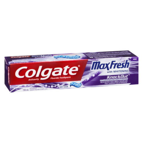 Colgate - MaxFresh Toothpaste, with Whitening Knockout Mint Fusion