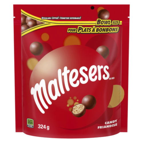 Maltesers - Milk Chocolate Candy Bites, Bowl Size Bag