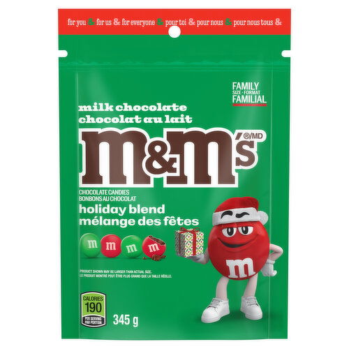 M&M's - Holiday Blend Milk Chocolate, Bowl Size