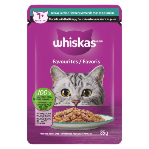 Whiskas - FAVOURITES - Morsels in Gelled Gravy - Tuna & Sardine Flavour