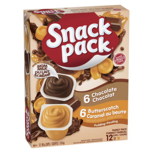 Snack Pack - SnkPk Chocolate & Bttrsctch Pudding