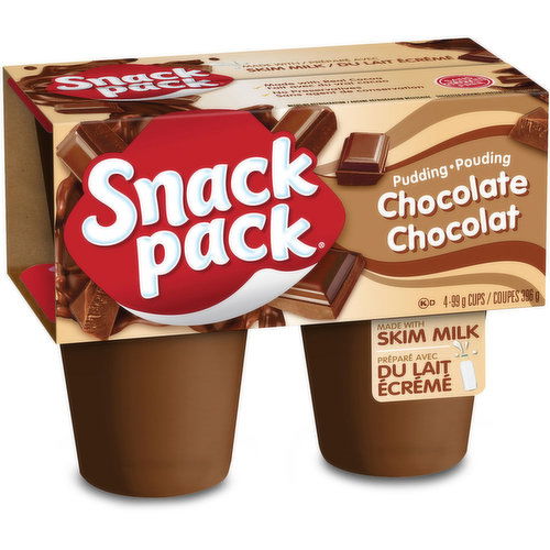 Snack Pack - Chocolate Pudding Cups 99g