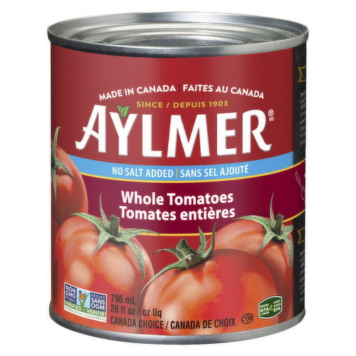 Aylmer - No Salt Added Canned Whole Tomatoes