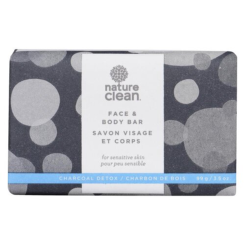 Nature Clean - Face & Body Bar for Sensitive Skin Charcoal Detox