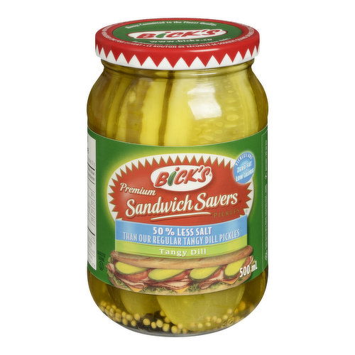 Bick's - Reduced Salt Tangy Dill Sandwich Savers