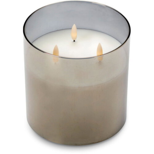 Christmas - LED Wax Candle, 3 Wick 6In