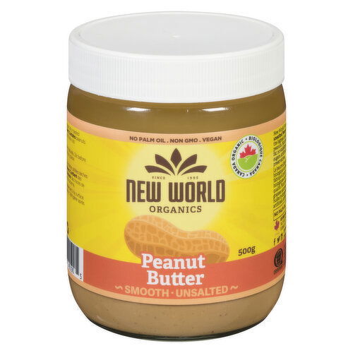 New World - Organic Smooth Peanut Butter Unsalted