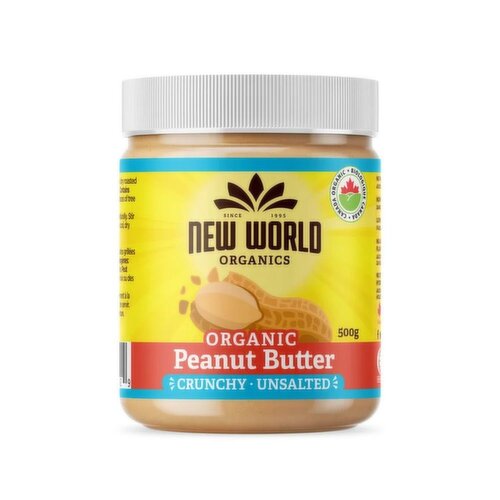 NEW WORLD - Organics Peanut Butter, Crunchy Unsalted