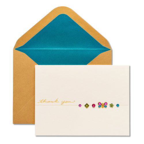Papyrus - Greeting Card - Thank You Butterfly with Gems