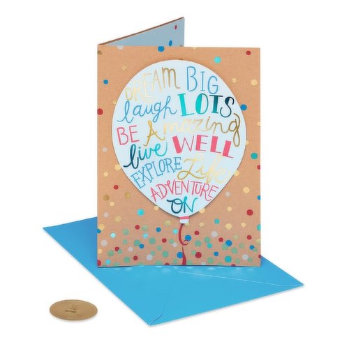 Papyrus - Greeting Card - Birthday Balloon with Text