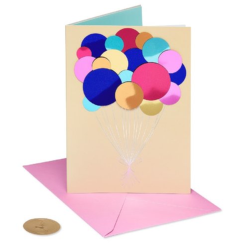 Papyrus - Greeting Card - Colorful Paillette Balloons