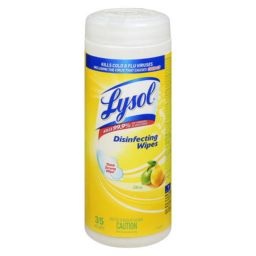 Lysol - Disinfecting Wipes, Citrus Scent