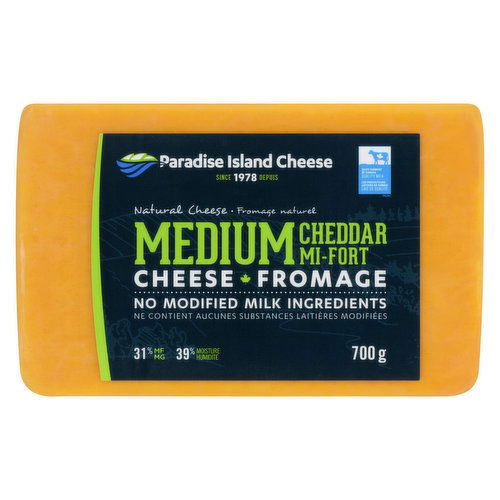 Paradise Island - Medium Cheddar Natural Cheese