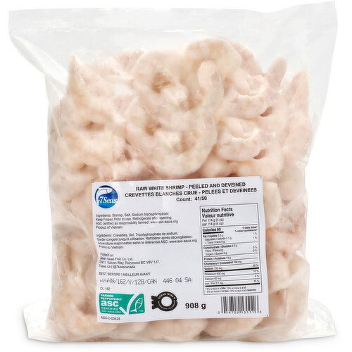 7 Seas - Raw White Shrimp 41/50 Count