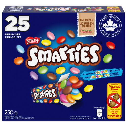 Nestle - Halloween Candy, Mini Smarties Chocolate Bars, 25 Pack