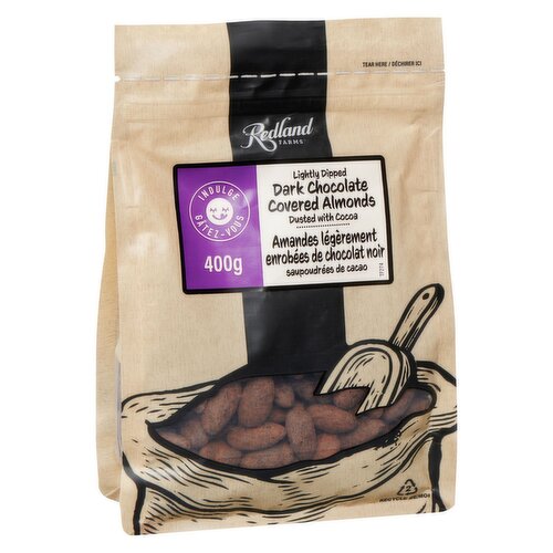 Redland Farms - Dark Chocolate Almonds, Lightly Dipped