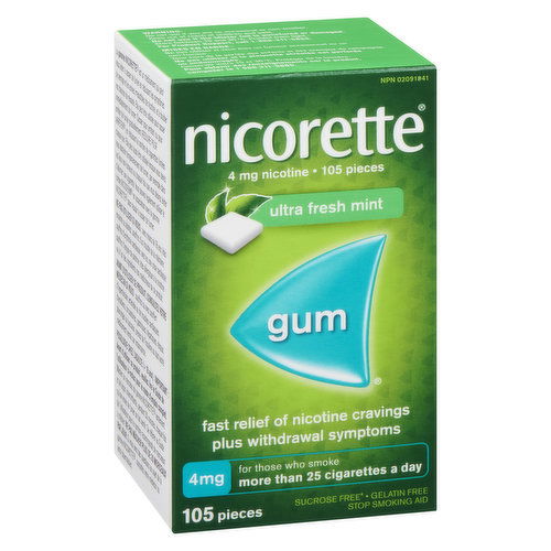 Nicorette - Nicorette Ultra Frsh Mint Gum 4mg