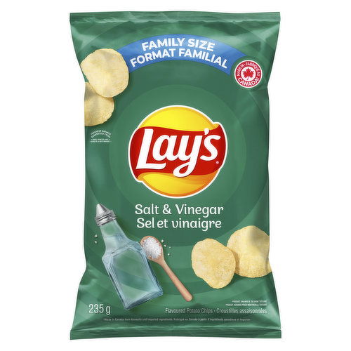 Lays - Potato Chips, Salt & Vinegar - Family Size