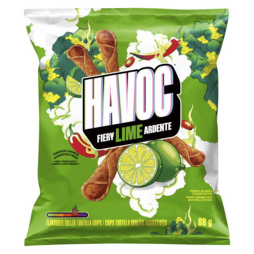 Havoc - Rolled Tortilla Chips, Fiery Lime