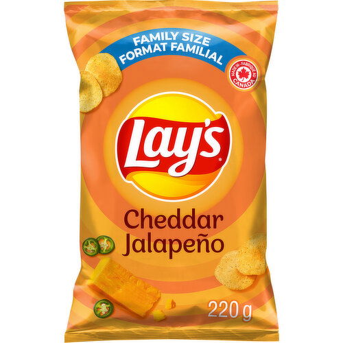 Lay's - Cheddar Jalapeno Potato Chips, Family Size