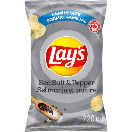 Lay's - Sea Salt & Pepper Potato Chips, Family Size