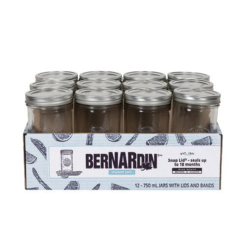 Bernardin - Wide Mouth 750ML 12 PK