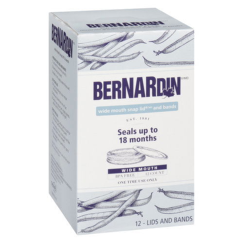 Bernardin - Wide Mouth Snap Lid & Bands