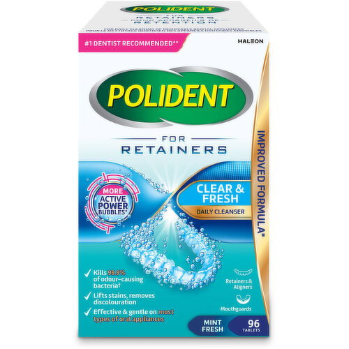 Polident - Daily Cleanser for Retainers Mint Fresh