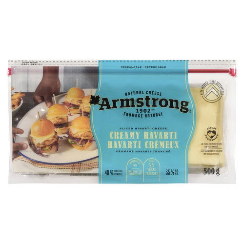 Armstrong - Natural Sliced Cheese - Creamy Havarti