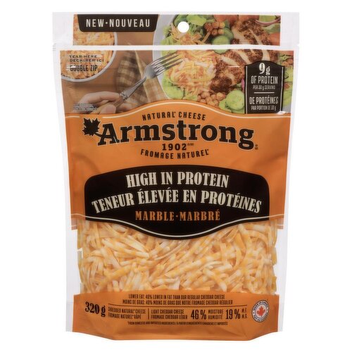 Armstrong - High In Protein Marble Cheddar Shredded Cheese