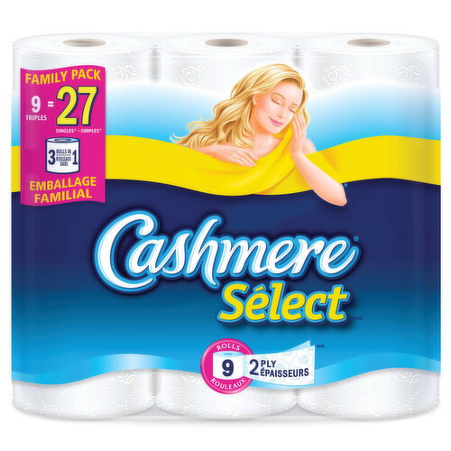 Cashmere - Select Bathroom Tissue, 9 Triple Rolls