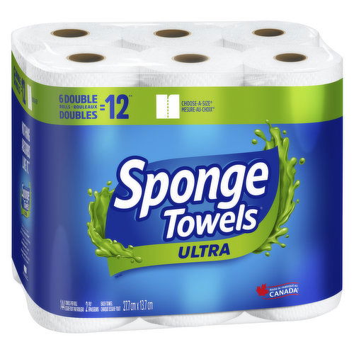 Sponge Towels - Ultra Mega Rolls Choose-A-Size